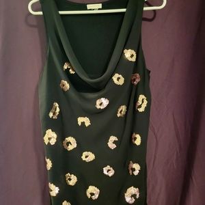 Black and gold Leppard print tank